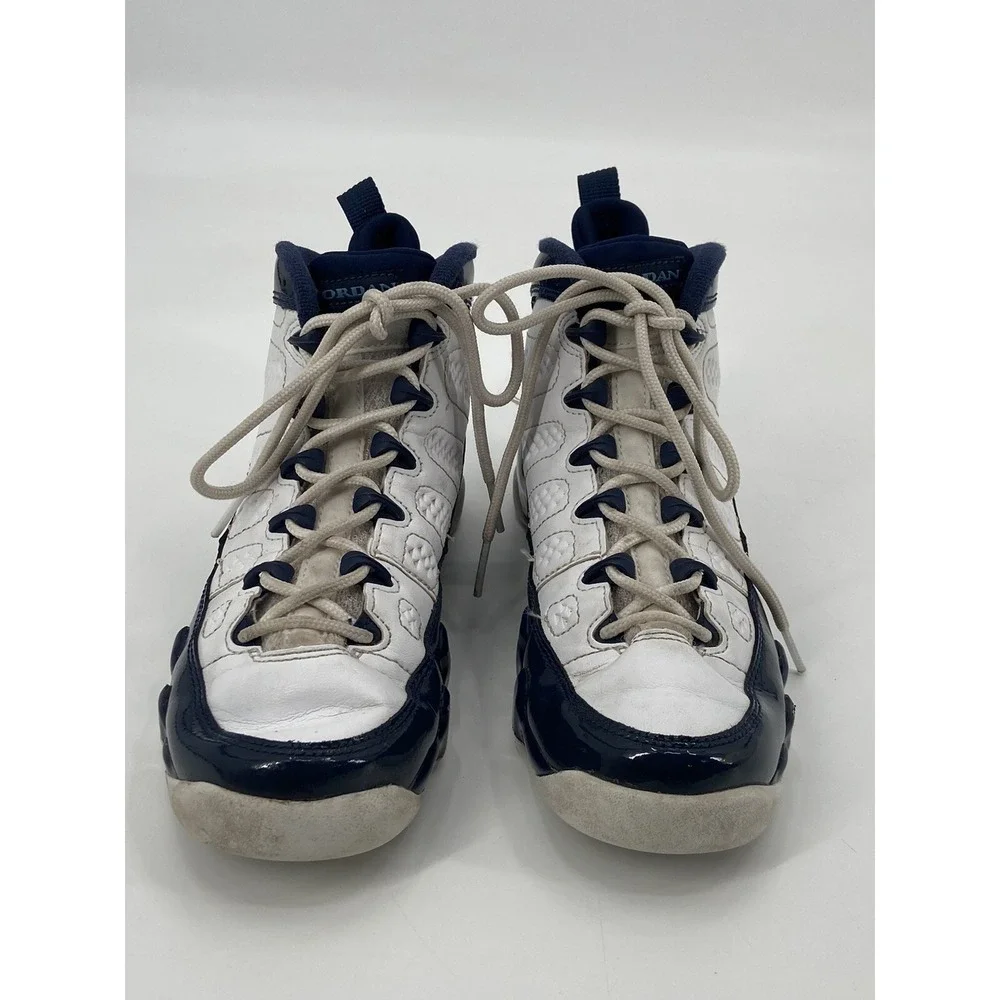 Air Jordan 9 Retro GS‎ White/Blue Size 4Y 302359-145
